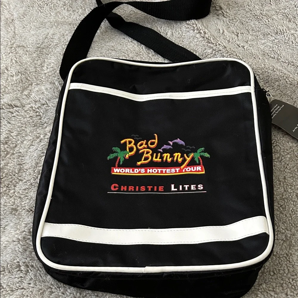 BAD BUNNY WORLD HOTTEST TOUR Black Messenger Bag